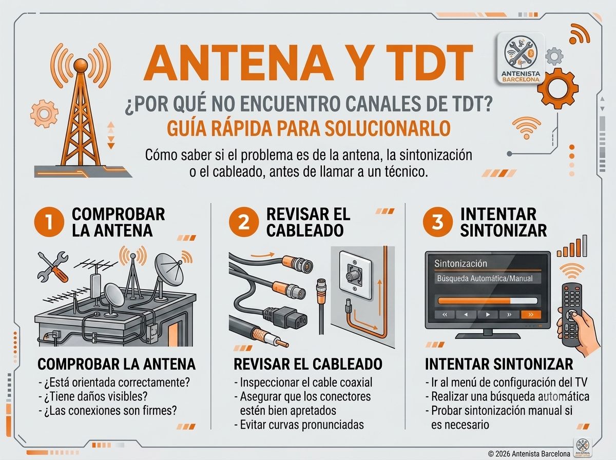 Por qué no encuentro canales de TDT