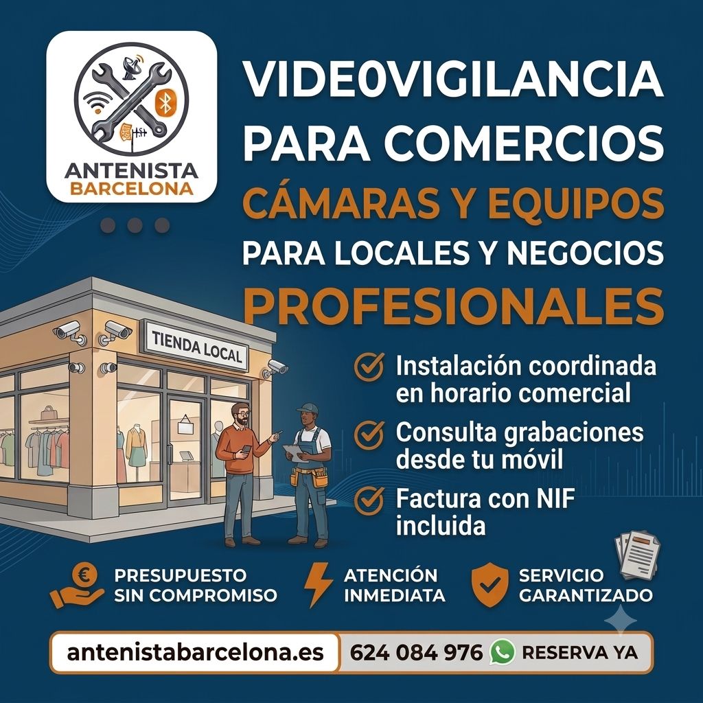 Camaras videovigilancia comercios en Barcelona