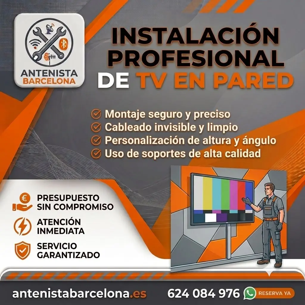 Instalacion tv pared en Barcelona