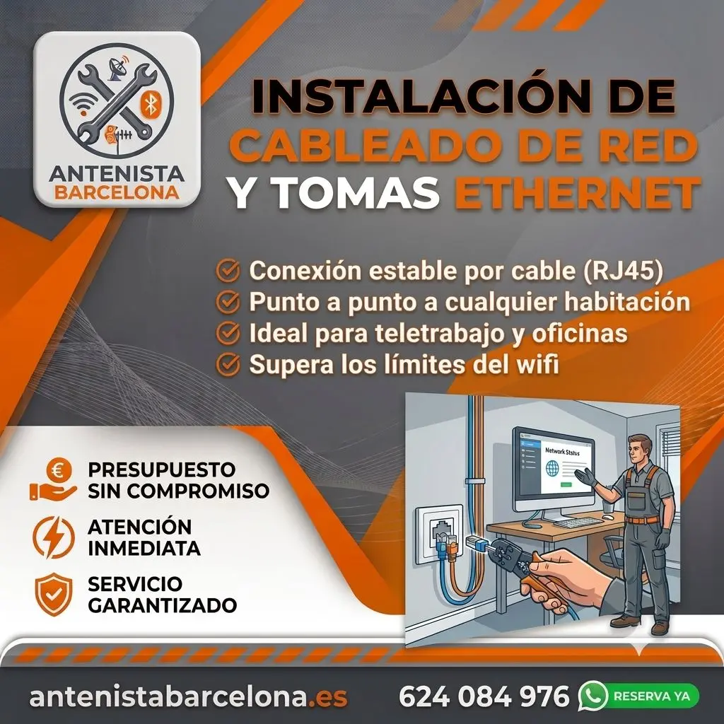 Instalacion cableado red en Barcelona
