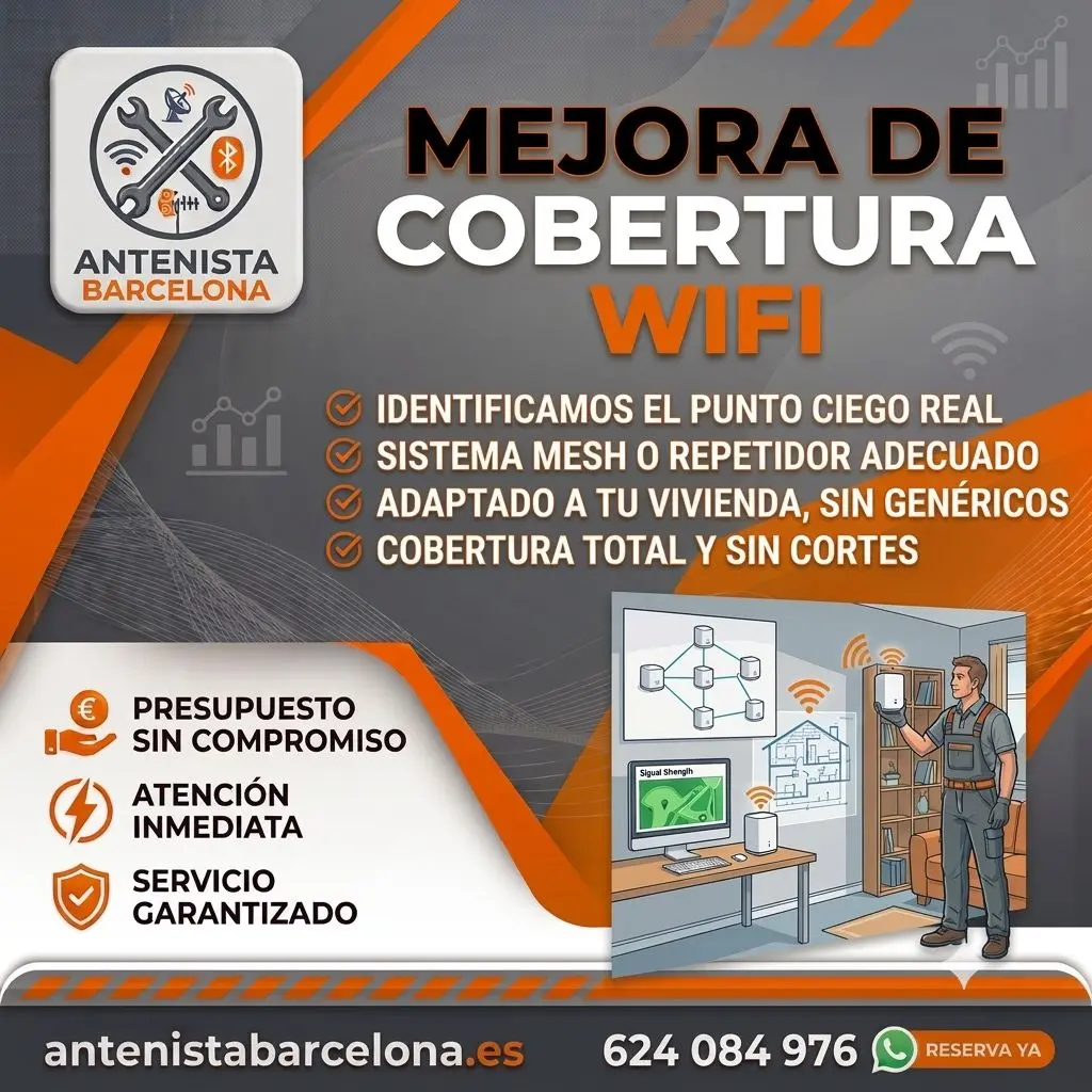 Mejora cobertura wifi en Barcelona