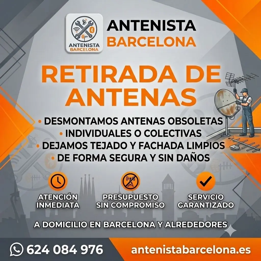 Retirada antenas en Barcelona