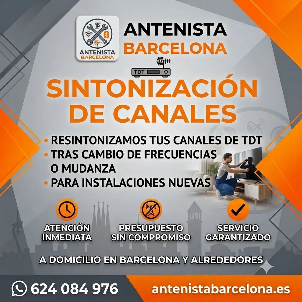 Sintonizacion canales tv en Barcelona